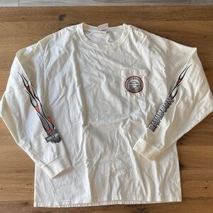 Harley-Davidson Cream Long Sleeve Tee with Graphics